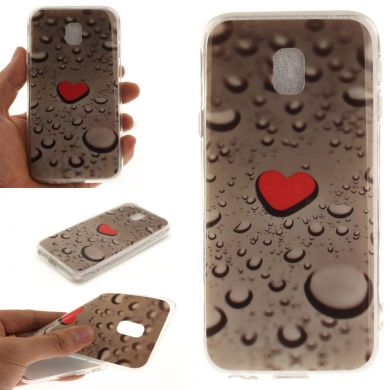 Силиконовый (TPU) чехол Deexe Life Style для Samsung Galaxy J3 2017 (J330) - Heart Pattern