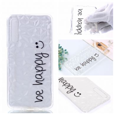 Силіконовий чохол UniCase 3D Diamond Pattern для Samsung Galaxy A7 2018 (A750), Be Happy