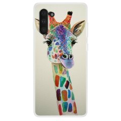 Силиконовый (TPU) чехол Deexe Life Style для Samsung Galaxy Note 10 (N970) - Giraffe