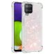 Силиконовый (TPU) чехол Deexe Liquid Glitter для Samsung Galaxy A22 (A225) / M22 (M225) - Silver Pink Stars. Фото 2 из 7