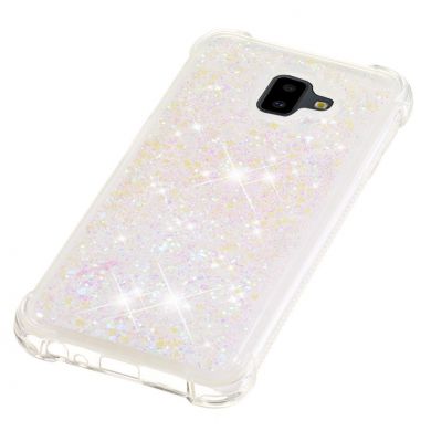 Силіконовий (TPU) чохол Deexe Liquid Glitter для Samsung Galaxy J6+ (J610), Multi color