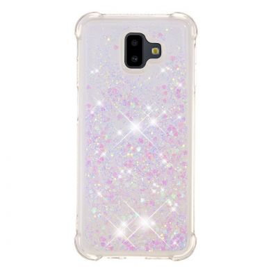 Силіконовий (TPU) чохол Deexe Liquid Glitter для Samsung Galaxy J6+ (J610), Multi color