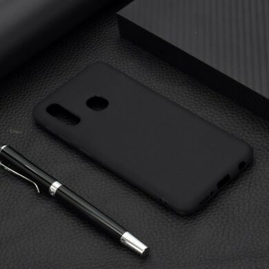 Силіконовий (TPU) чохол Deexe Matte Case для Samsung Galaxy A20e (A202) - Black