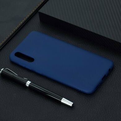 Силіконовий (TPU) чохол Deexe Matte Case для Samsung Galaxy A50 (A505) - Dark Blue