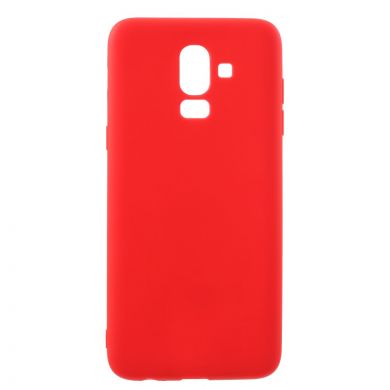Силиконовый (TPU) чехол Deexe Matte Case для Samsung Galaxy J8 2018 (J810) - Red