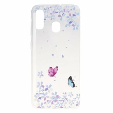 Силиконовый (TPU) чехол Deexe Pretty Glossy для Samsung Galaxy A10s (A107) - Butterflies