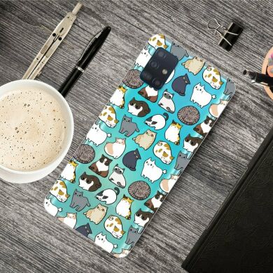 Силіконовий (TPU) чохол Deexe Pretty Glossy для Samsung Galaxy A71 (A715) - Cartoon Animals