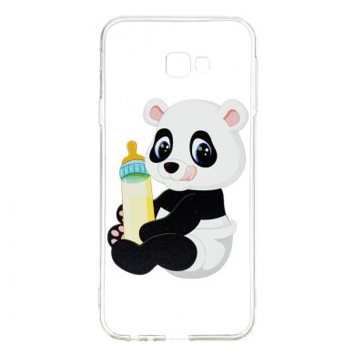 Силіконовий (TPU) чохол Deexe Pretty Things для Samsung Galaxy J4+ (J415) - Panda Holding a Bottle