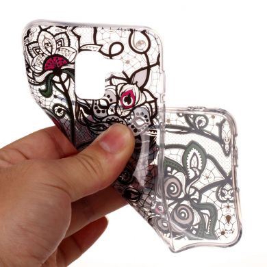 Силиконовый (TPU) чехол Deexe Pretty Glossy для Samsung Galaxy J6 2018 (J600) - Butterfly and Flower