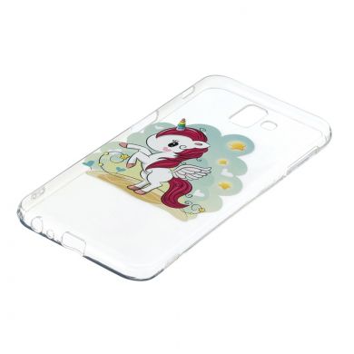 Силиконовый (TPU) чехол Deexe Pretty Glossy для Samsung Galaxy J6+ (J610) - Unicorn