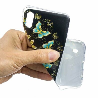 Силіконовий (TPU) чохол Deexe Pretty Glossy для Samsung Galaxy M10 (M105) - Colorized Butterflies