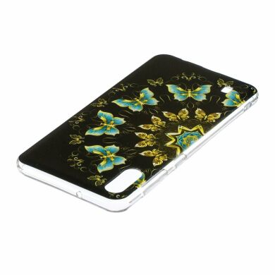 Силиконовый (TPU) чехол Deexe Pretty Glossy для Samsung Galaxy M10 (M105) - Colorized Butterflies