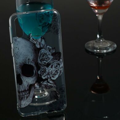 Силиконовый (TPU) чехол Deexe Pretty Glossy для Samsung Galaxy M20 (M205) - Cool Skull