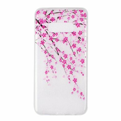 Силіконовий (TPU) чохол Deexe Pretty Glossy для Samsung Galaxy S10e (G970) - Peach Flower