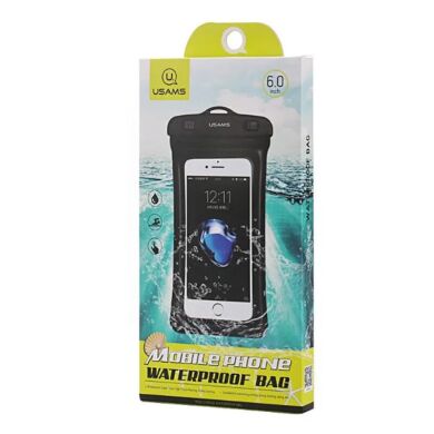 Влагозащитный чехол USAMS YD007 Waterproof для смартфонов с габаритами до 160*80mm - Pink