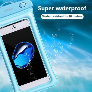 Влагозащитный чехол USAMS YD007 Waterproof для смартфонов с габаритами до 160*80mm - White