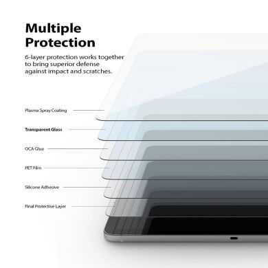 Захисне скло Ringke Invisible Defender для Samsung Galaxy Tab S7 FE / S7 Plus / S8 Plus / S9 Plus / S FE Plus / S10 Plus (G4as035)