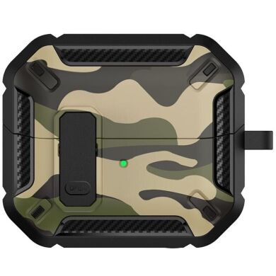 Защитный чехол Deexe Camouflage Case для Samsung Galaxy Buds 3 / Buds 3 Pro - Green