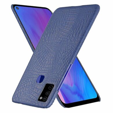 Защитный чехол Deexe Croco Style для Samsung Galaxy M51 (M515) - Dark Blue
