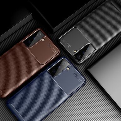 Защитный чехол Deexe Fusion для Samsung Galaxy S21 - Blue