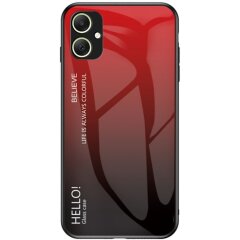 Защитный чехол Deexe Gradient Color для Samsung Galaxy A05 (A055) - Black / Red