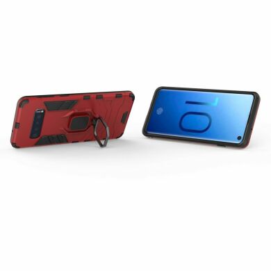 Защитный чехол Deexe Hybrid Case для Samsung Galaxy S10 (G973) - Red