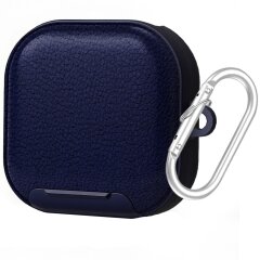 Защитный чехол Deexe Leather Cover (FH) для Samsung Galaxy Buds 4 / Buds 4 Pro - Blue