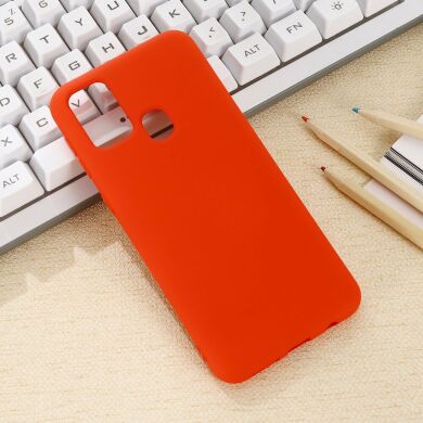 Защитный чехол Deexe Silicone Case для Samsung Galaxy A21s (A217) - Red