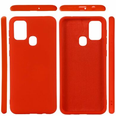 Защитный чехол Deexe Silicone Case для Samsung Galaxy A21s (A217) - Red