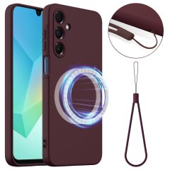Защитный чехол Deexe Silicone Case with MagSafe для Samsung Galaxy A27 (A276) - Wine Red