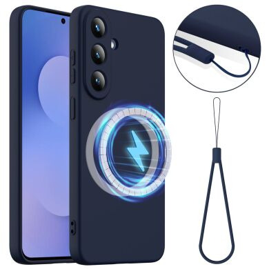 Захисний чохол Deexe Silicone Case with MagSafe для Samsung Galaxy S26 FE - Dark Blue