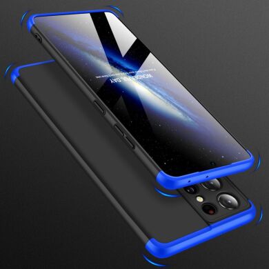 Защитный чехол GKK Double Dip Case для Samsung Galaxy S21 Ultra (G998) - Black / Blue