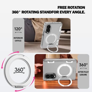 Защитный чехол LEREACH TOC Crystal Ring для Samsung Galaxy Fold 8 - Transparent