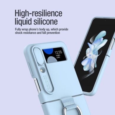 Защитный чехол NILLKIN CamShield Silky Silicone Case (FF) для Samsung Galaxy Flip 4 - Purple
