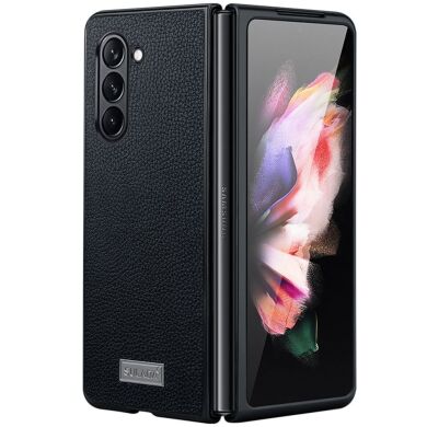 Защитный чехол SULADA Leather Case (FF) для Samsung Galaxy Fold 5 - Black