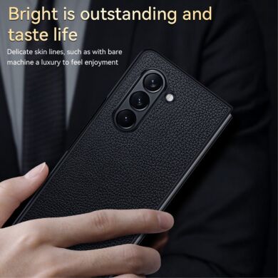Защитный чехол SULADA Leather Case (FF) для Samsung Galaxy Fold 5 - Sapphire