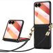 Защитный чехол SULADA Rhombus Leather для Samsung Galaxy Flip 8 - Black. Фото 1 из 5