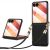 Защитный чехол SULADA Rhombus Leather для Samsung Galaxy Flip 8 - Black