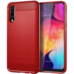 Защитный чехол UniCase Carbon для Samsung Galaxy A50 (A505) / A30s (A307) / A50s - Red