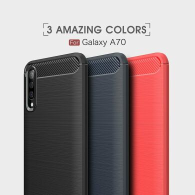 Захисний чохол UniCase Carbon для Samsung Galaxy A70 (A705) - Red