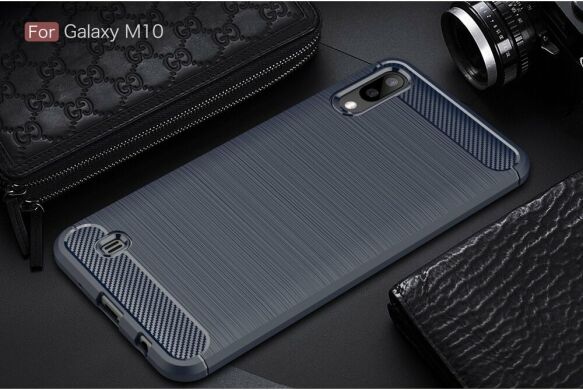 Защитный чехол UniCase Carbon для Samsung Galaxy M10 - Dark Blue