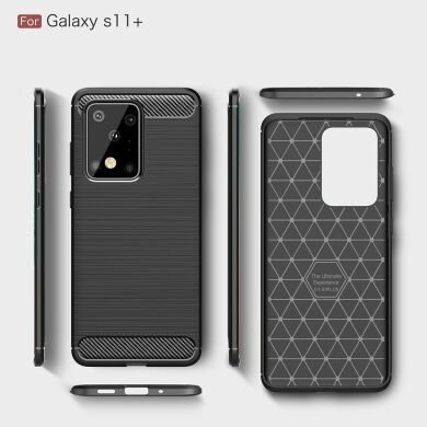 Захисний чохол UniCase Carbon для Samsung Galaxy S20 Ultra (G988) - Black