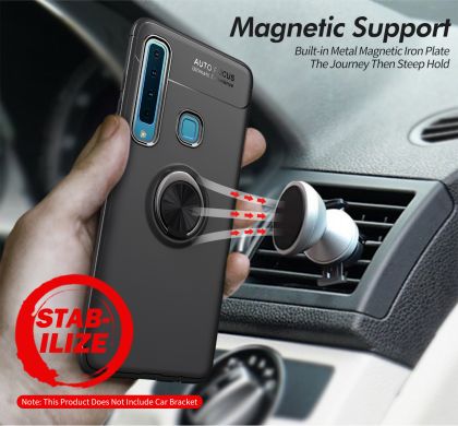 Защитный чехол UniCase Magnetic Ring для Samsung Galaxy A9 2018 (A920) - Black / Red