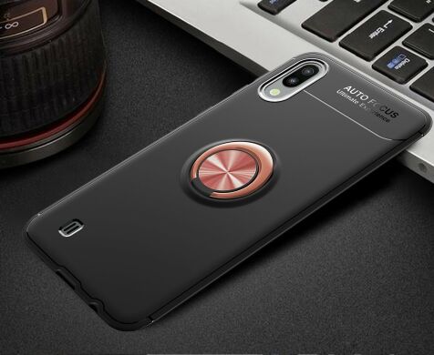 Защитный чехол UniCase Magnetic Ring для Samsung Galaxy M10 (M105) - Black / Rose Gold