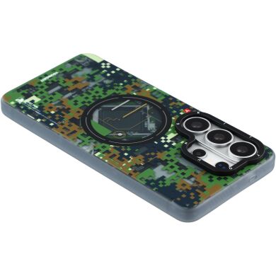 Захисний чохол YOUNGKIT Camouflage Circuit MagSafe для Samsung Galaxy S26 Ultra (S948) - Green
