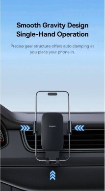Автомобільний тримач Baseus Metal Age III Gravity Car Mount (Air Outlet Version) C40467600 - Grey