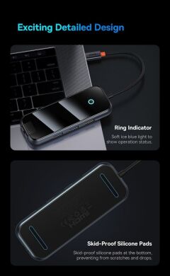 USB HUB Baseus AcmeJoy 7 in 1 (WKJZ010413) - Dark Gray