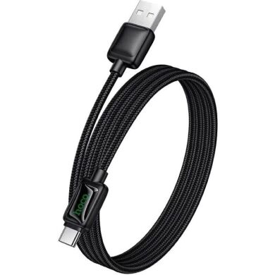 Кабель Hoco U146 Mundo USB to Type-C 36W (3A, 1.2m) - Black