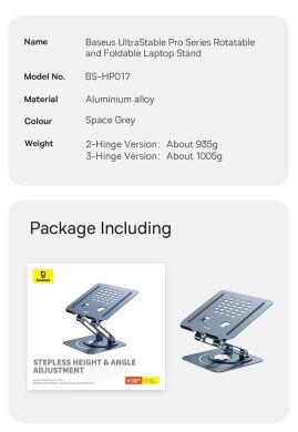 Подставка для ноутбука Baseus UltraStable Pro (B10059900811-01) - Space Grey