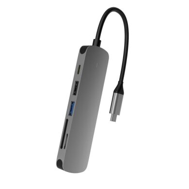 USB HUB SEEWEI BX6H 6 in 1 - Grey